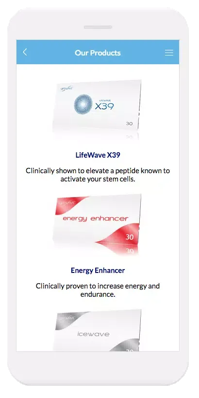 LifeWave Corporate Screenshots