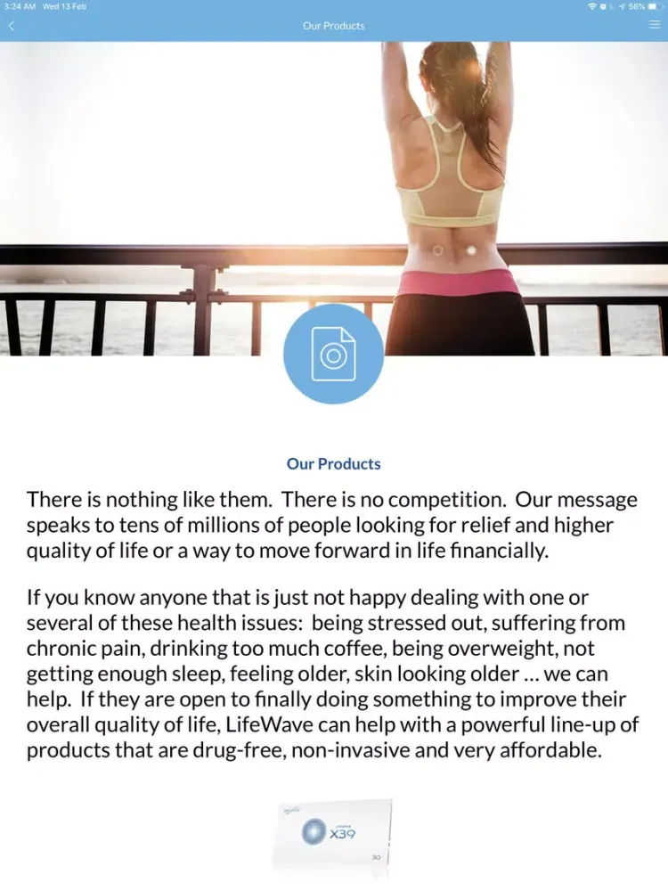 LifeWave Corporate iPad  Screenshots