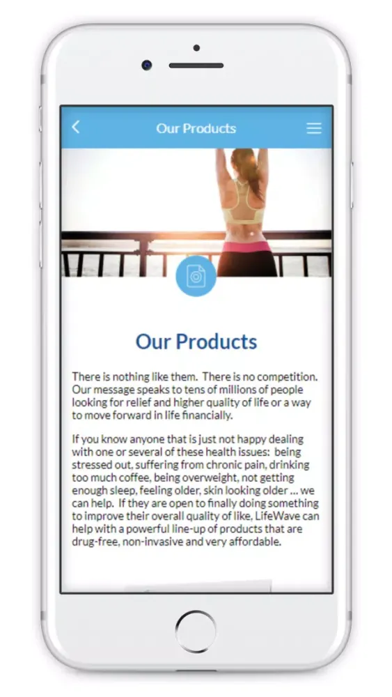 LifeWave Corporate Screenshots