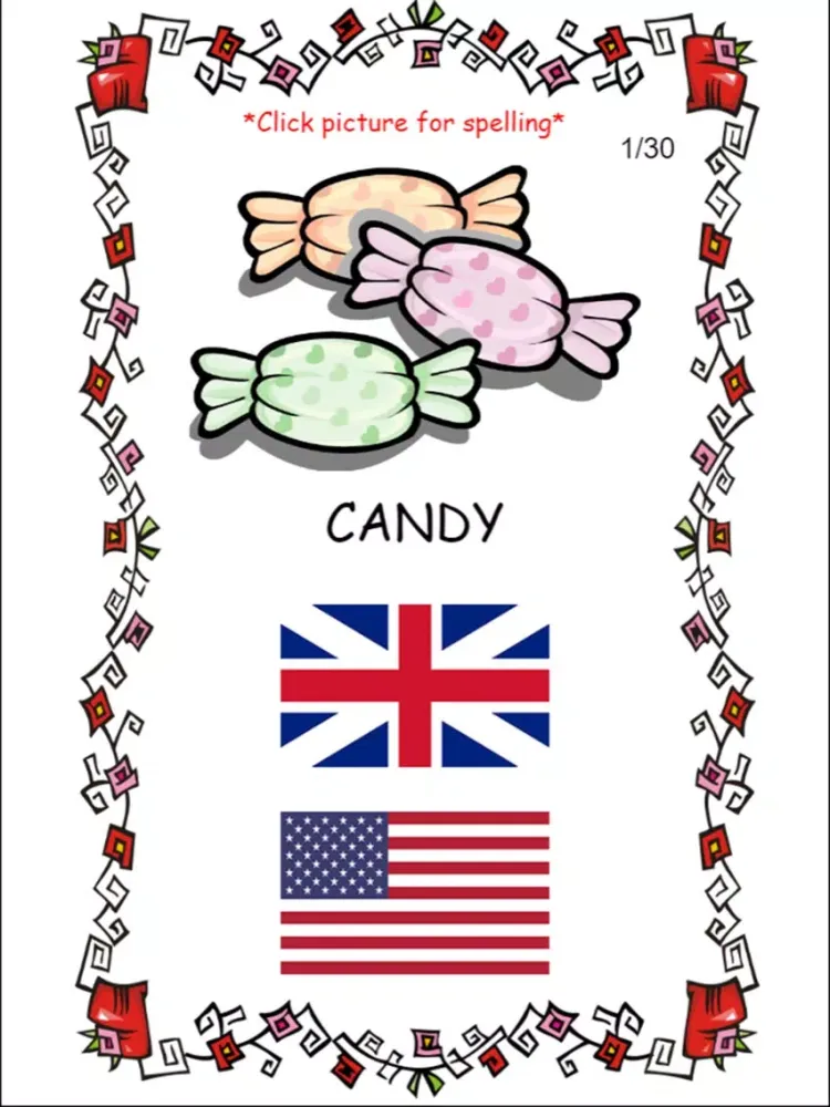 British vs American English Accent Word Learning iPad  سکرین شاٹس