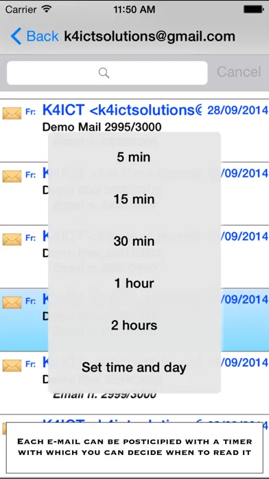 Capturas de tela do SiOutlook Evo