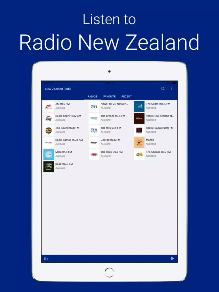 New Zealand Live Radio iPad 应用截图
