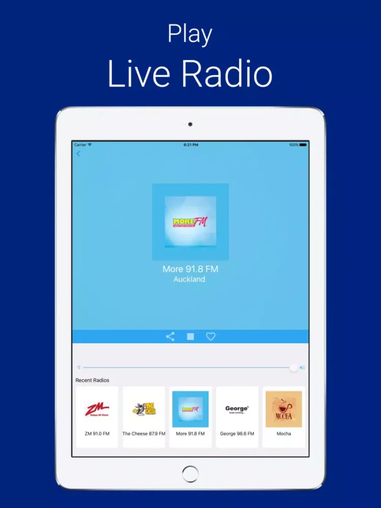 New Zealand Live Radio iPad 应用截图