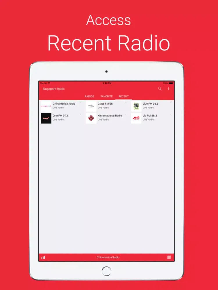 Singapore Live Radio iPad  スクリーンショット