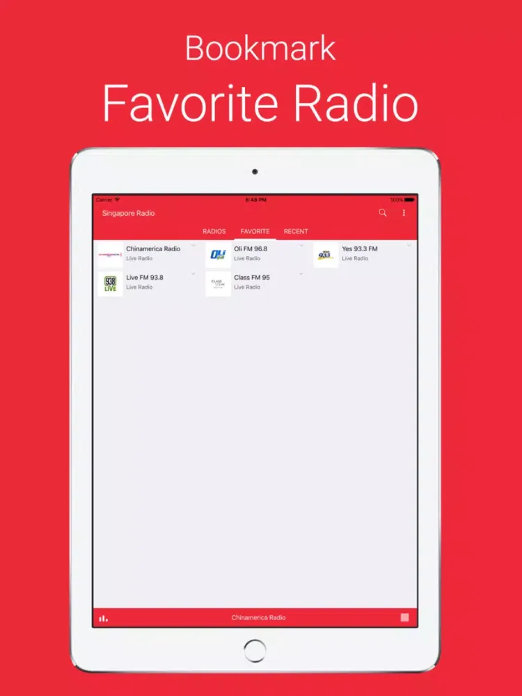 Singapore Live Radio iPad  スクリーンショット