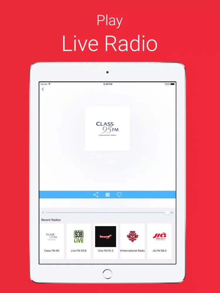 Singapore Live Radio iPad  スクリーンショット