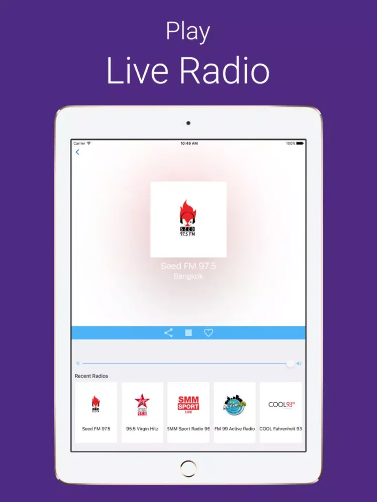 Capturas de pantalla de Thai Live Radio iPad 