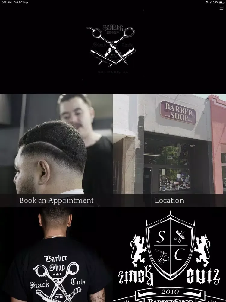 Ảnh chụp màn hình của Stack Cutz Barbershop iPad 