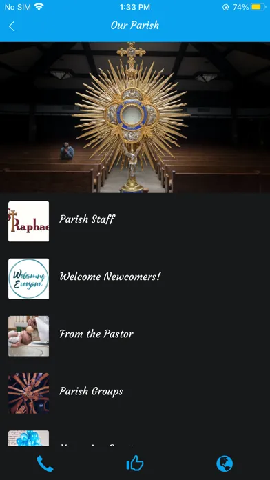 St Raphael Parish Application Ekran Görüntüleri
