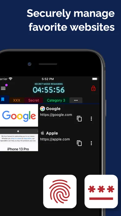 Tangkapan skrin Bookmark Safe - Url manager