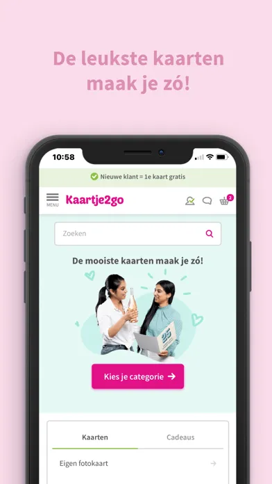 Ảnh chụp màn hình của Kaartje2go - Kaart sturen