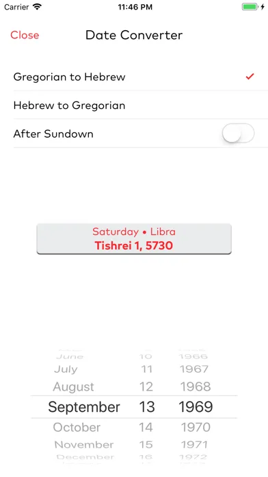 Tangkapan layar Kabbalistic Calendar