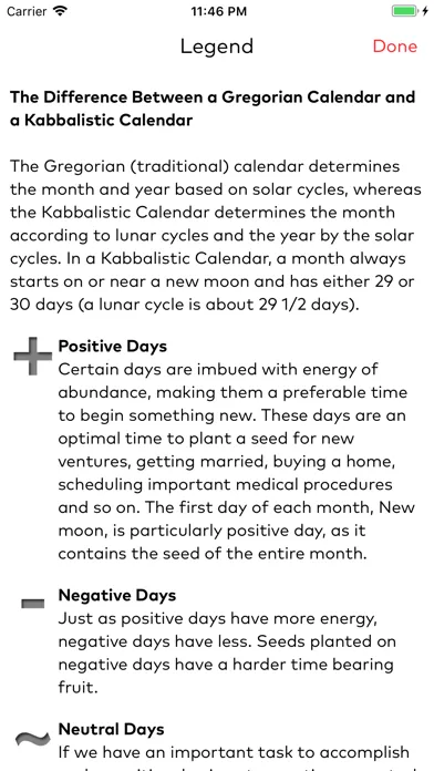Tangkapan layar Kabbalistic Calendar