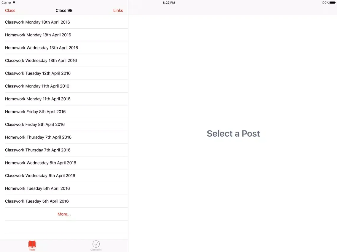 Logbook - Manage Schoolwork iPad  Screenshots
