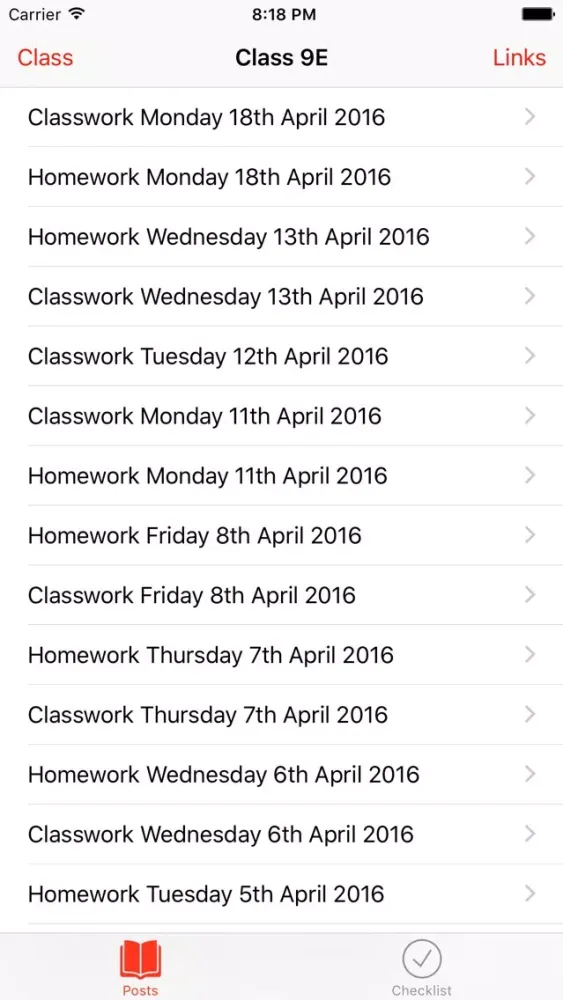 Logbook - Manage Schoolwork Screenshots