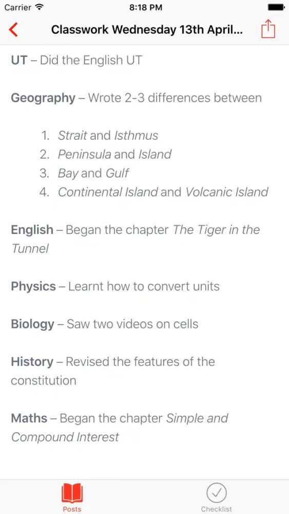 Logbook - Manage Schoolwork Screenshots