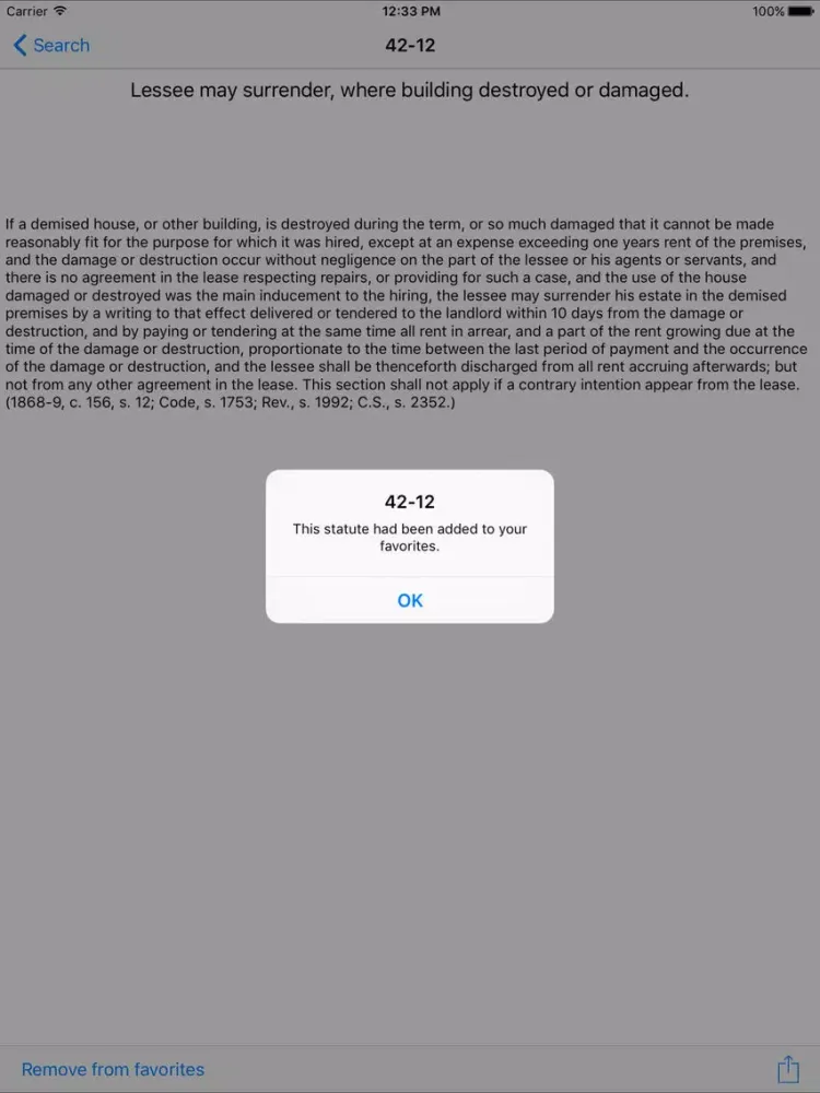 Captures d'écran de NCLaw - Landlord Tenant - Chapter 42 iPad 