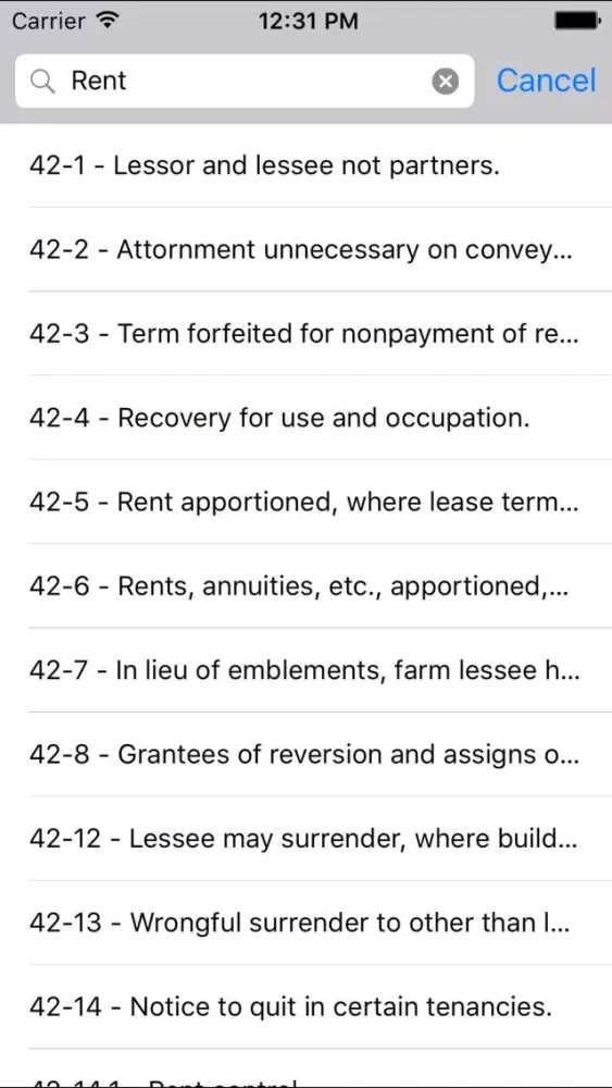 Captures d'écran de NCLaw - Landlord Tenant - Chapter 42
