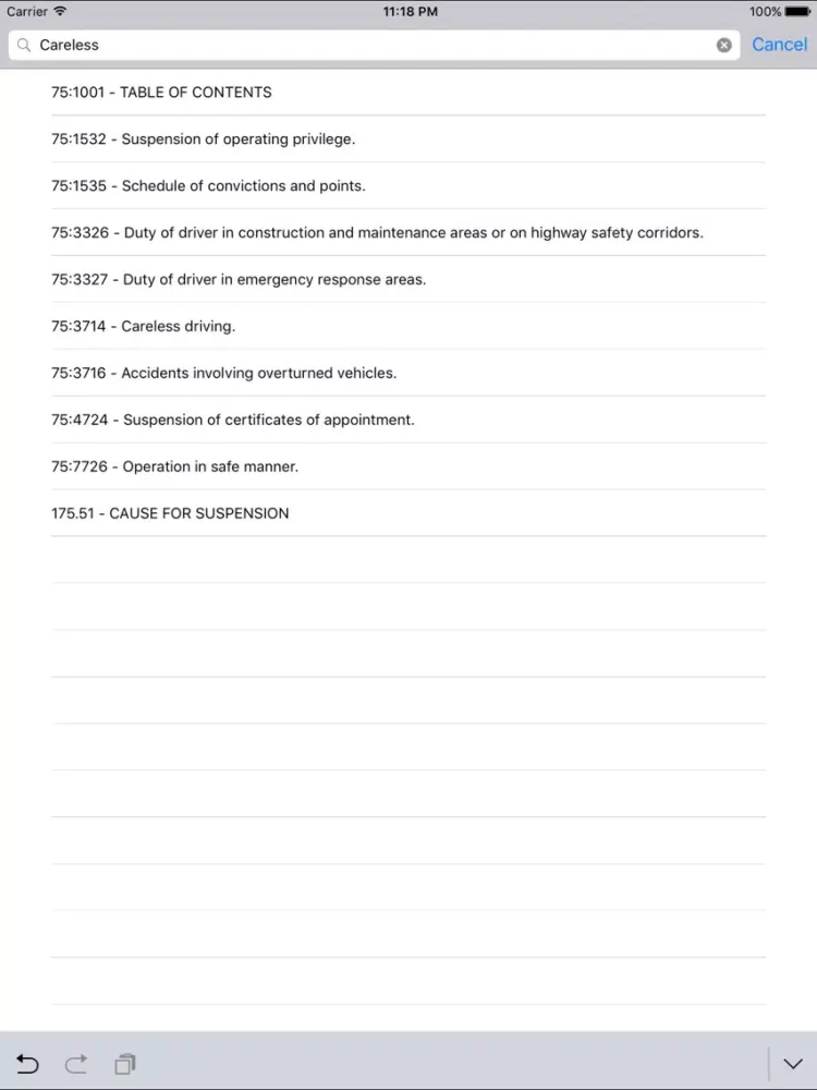 PALaw Title 75 - Vehicle Code iPad 應用截圖