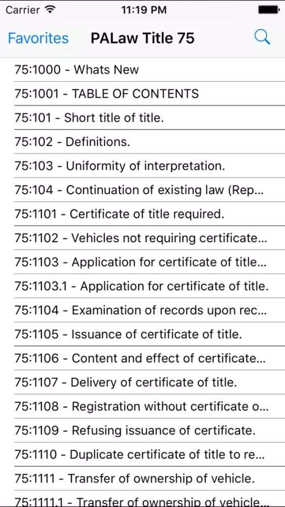 PALaw Title 75 - Vehicle Code應用截圖