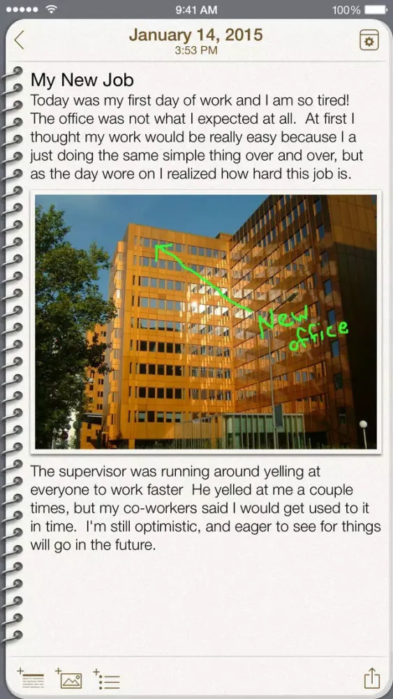 Journaling Ekran Görüntüleri