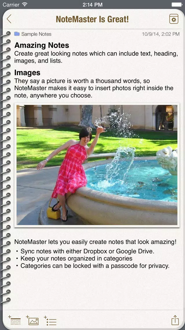 NoteMaster Lite Screenshots