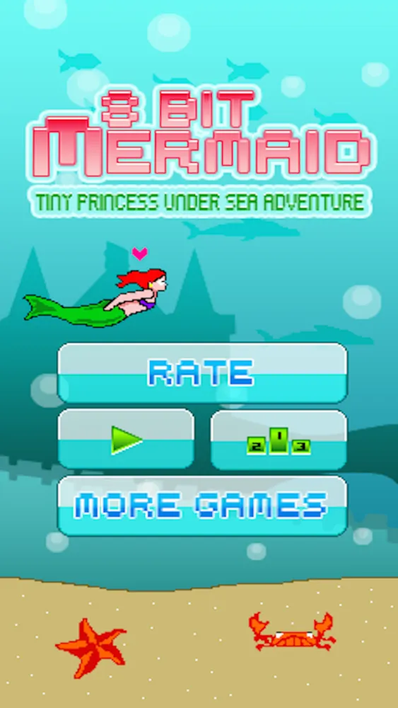 Tangkapan skrin 8 Bit Mermaid : Tiny Princess Under Sea Adventure