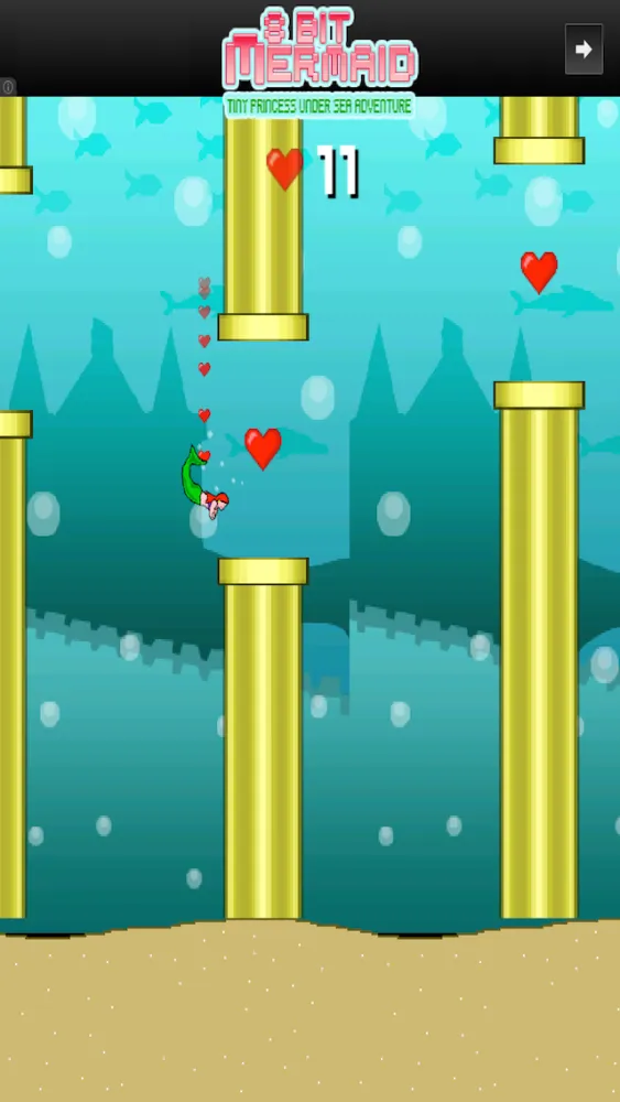 Tangkapan skrin 8 Bit Mermaid : Tiny Princess Under Sea Adventure