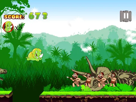A Baby Dinosaur's T-Rex and Caveman Escape iPad  Screenshots