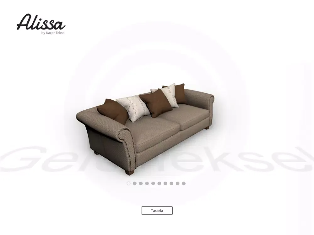 Tangkapan layar Kaçar Tekstil iPad 