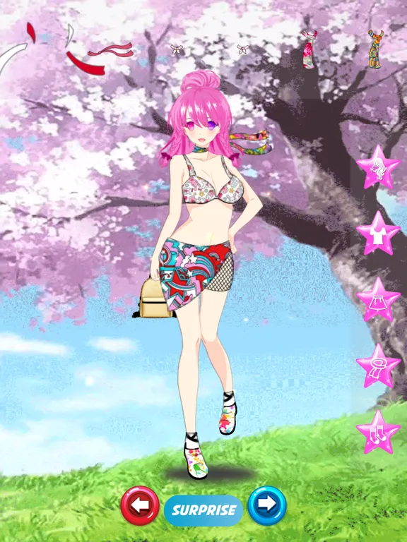 Ảnh chụp màn hình của Anime Dress Up Japanese Style iPad 