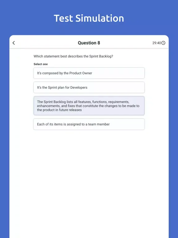 Scrum Master – Exam, Test Prep iPad  Screenshots