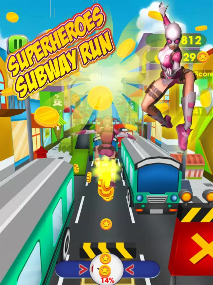 Superheroes Subway Run iPad  스크린샷