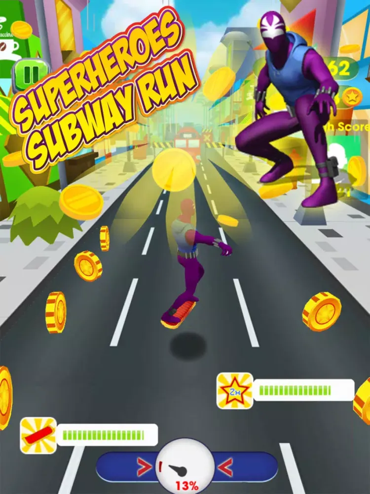 Superheroes Subway Run iPad  스크린샷