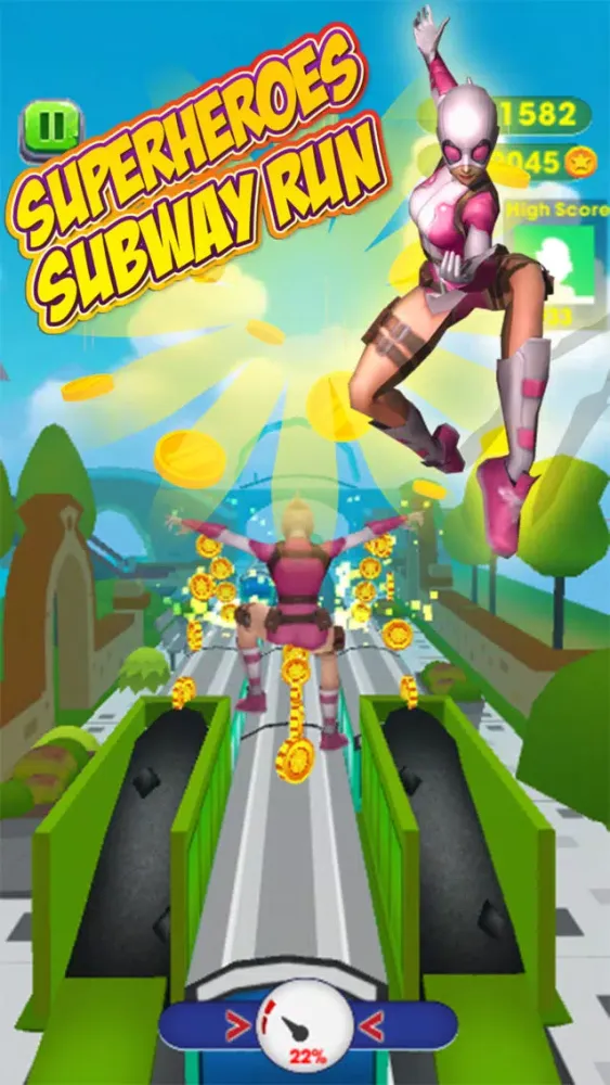 Superheroes Subway Run 스크린샷