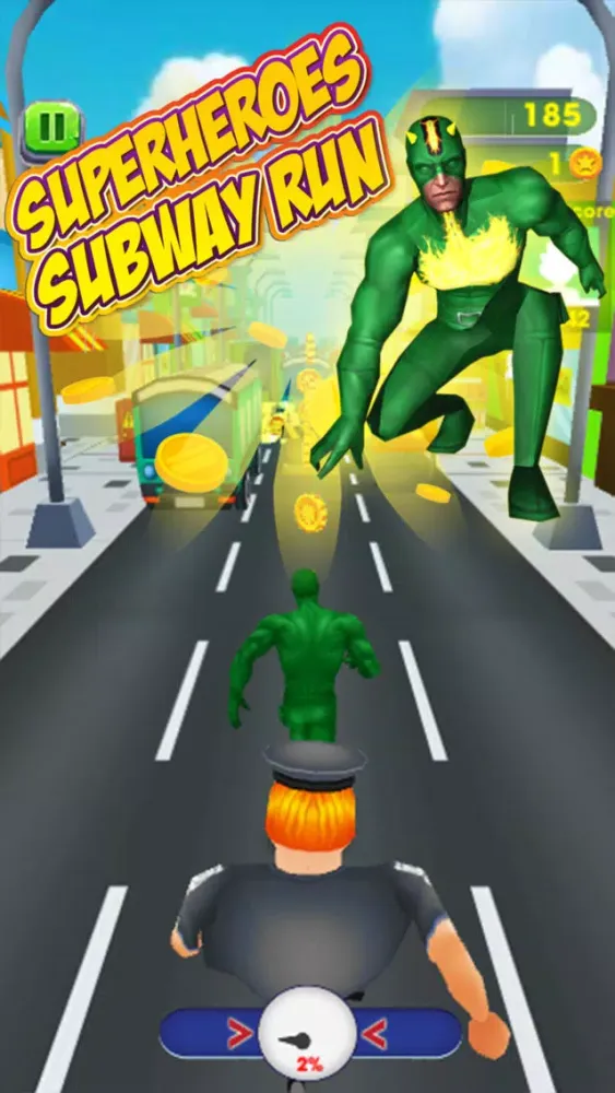 Superheroes Subway Run 스크린샷