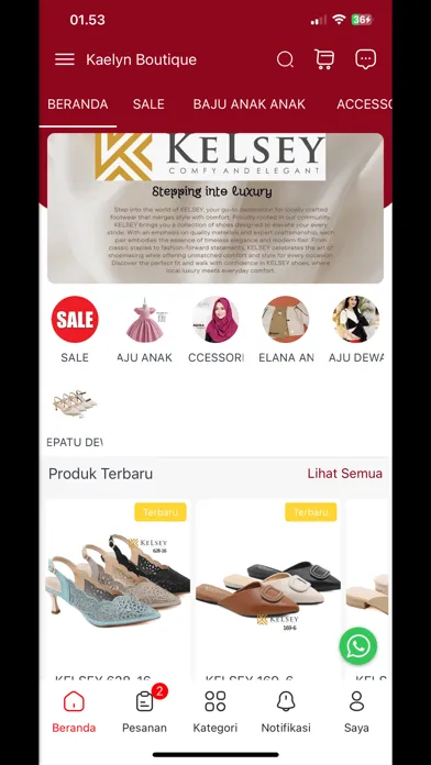 Ảnh chụp màn hình của Kaelyn Boutique App