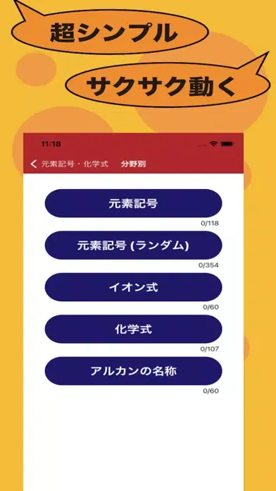 Capturas de tela do 元素記号・化学式のたまご