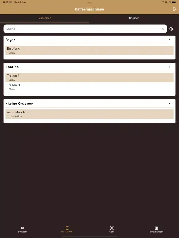 Screenshot di kahawa gastro iPad 