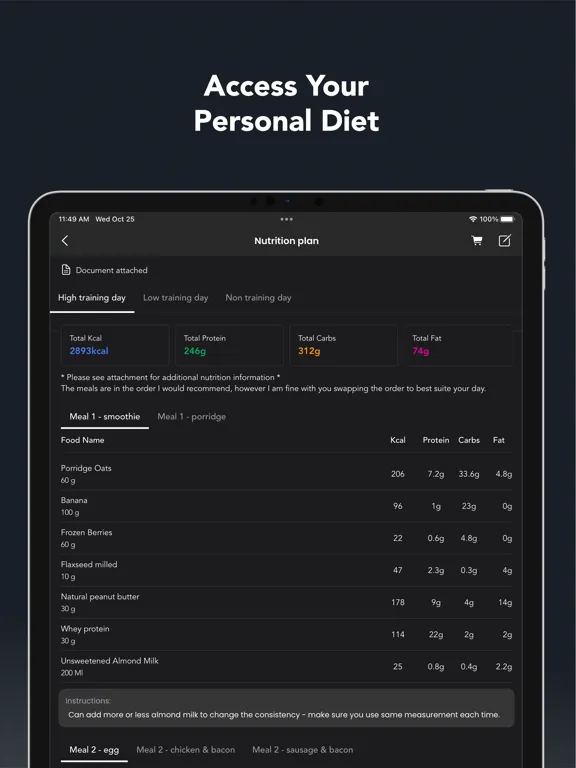 ภาพหน้าจอของ Body Torque Online Coaching iPad 