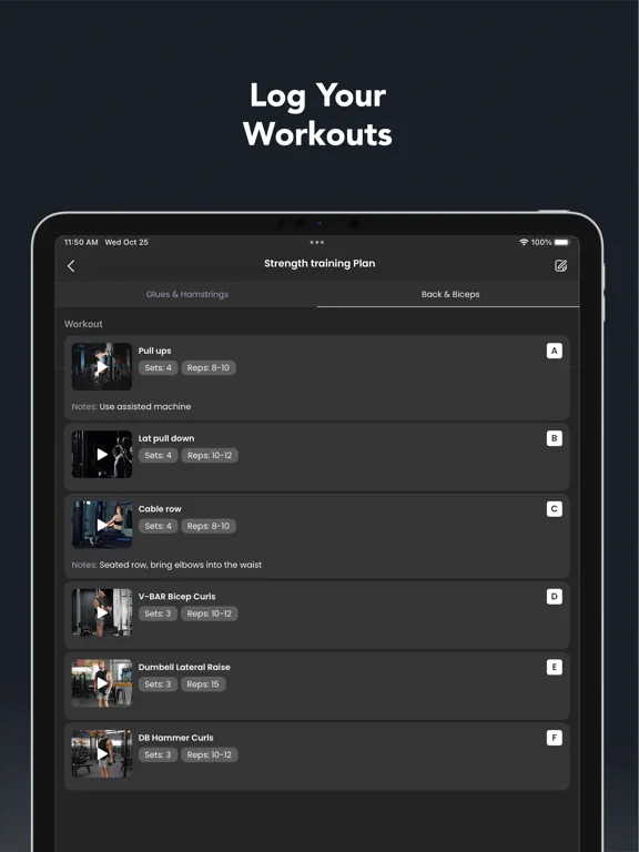 ภาพหน้าจอของ Body Torque Online Coaching iPad 