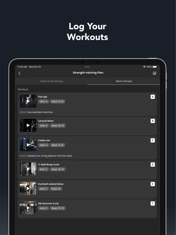 Captures d'écran de MYP GYM iPad 