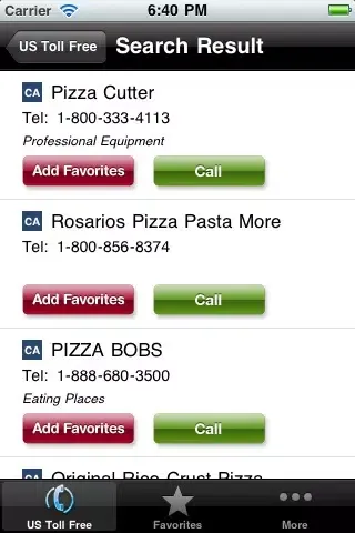 Screenshot di USTollFree (US Toll Free Number Search)