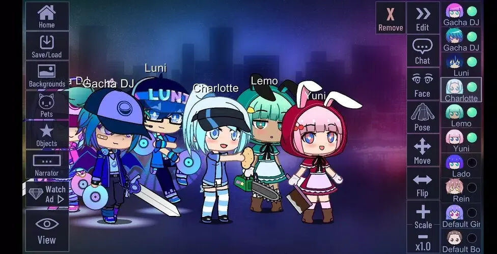 Capturas de tela do Gacha Nebula