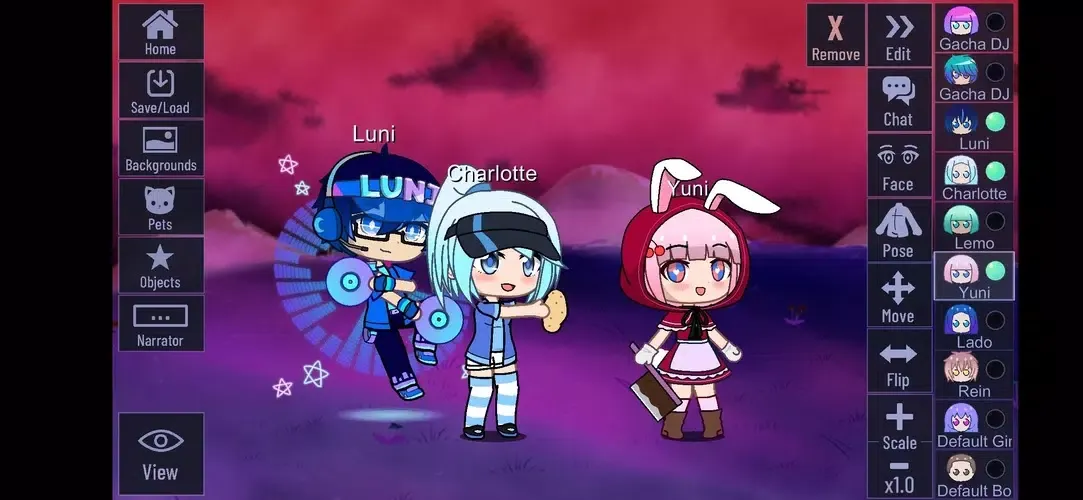 Capturas de tela do Gacha Nebula