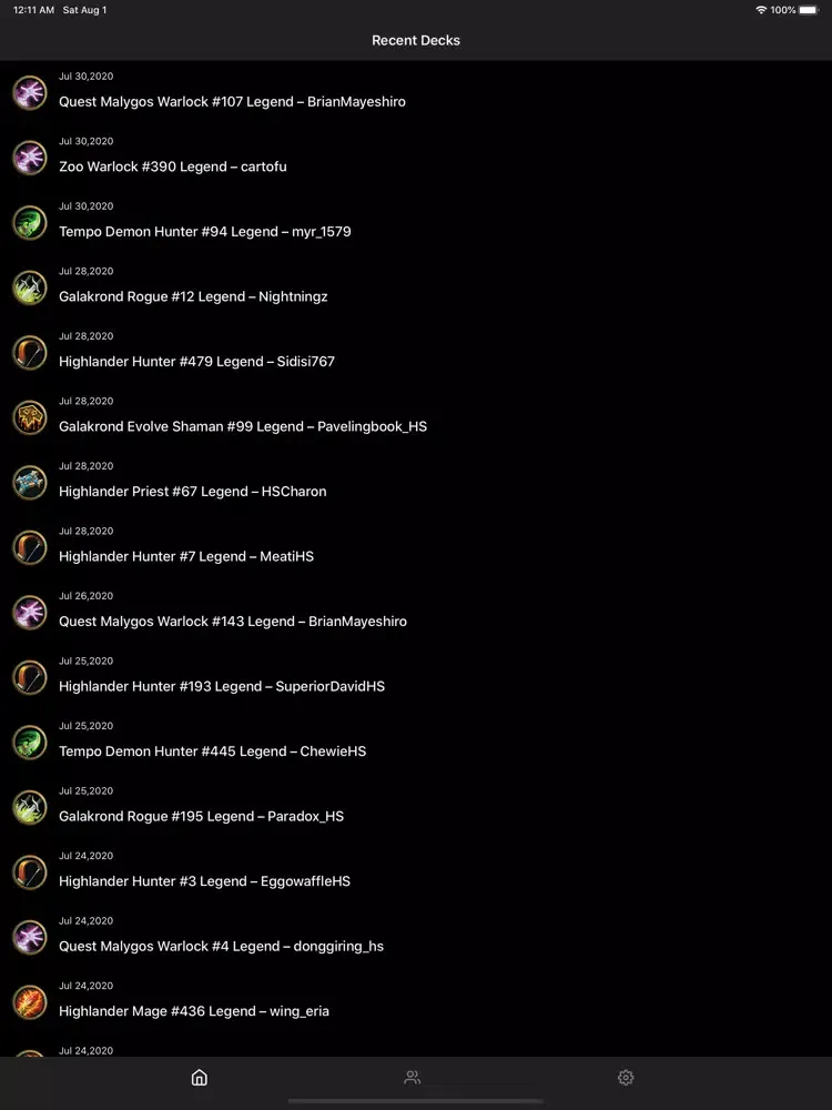 Screenshot di Standard Decks for Hearthstone iPad 