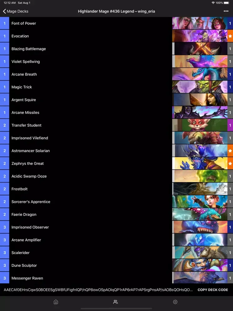 Screenshot di Standard Decks for Hearthstone iPad 