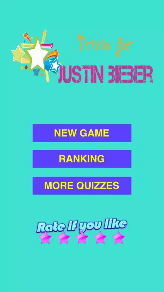 Ảnh chụp màn hình của Trivia for Justin Bieber fans