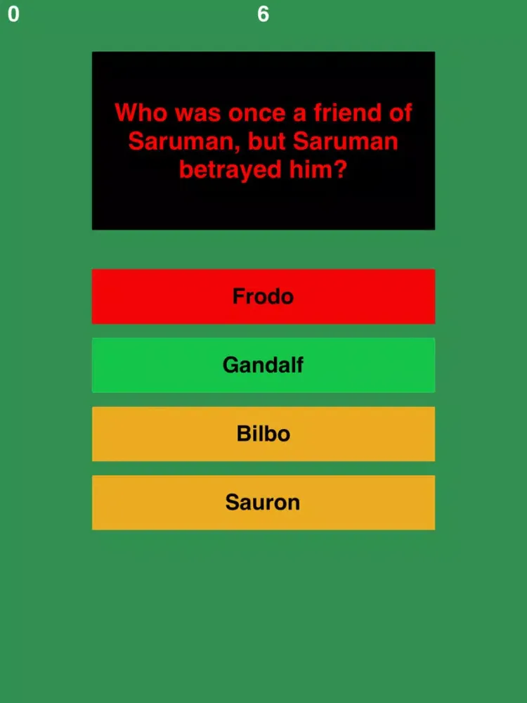 Trivia for Lord Of The Rings fan quiz iPad  スクリーンショット