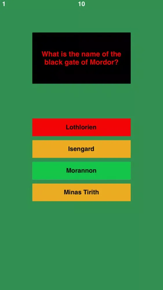 Trivia for Lord Of The Rings fan quiz スクリーンショット